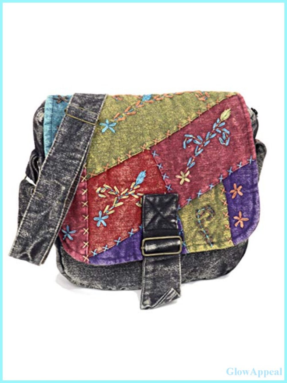Handmade Cotton Shoulder Bag Patchwork Boho Hobo Crossbody Messenger